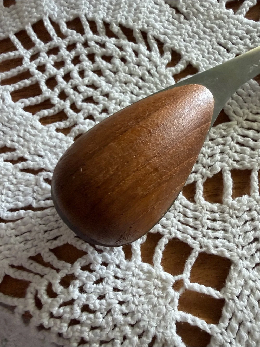 Vintage Dansk Wood-Handled Cheese Knife - Brown and Silver